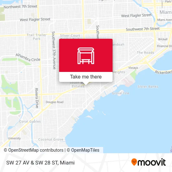 SW 27 AV & SW 28 ST map