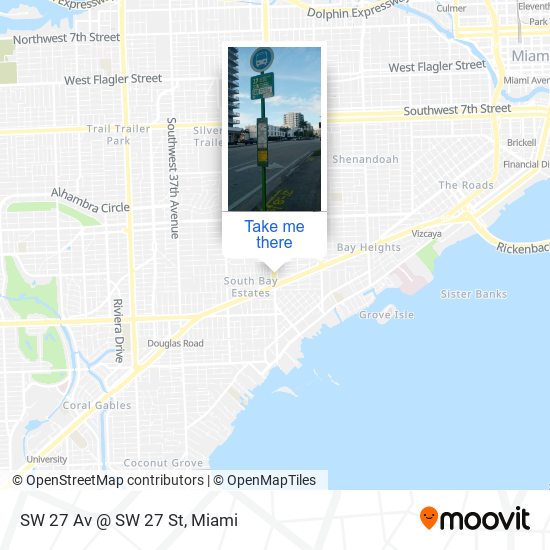 SW 27 Av @ SW 27 St map