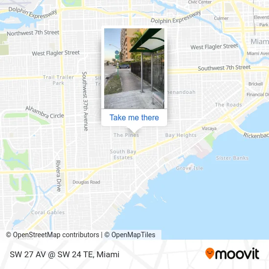 SW 27 AV @ SW 24 TE map