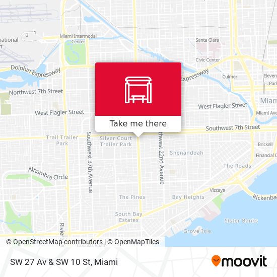 SW 27 Av & SW 10 St map