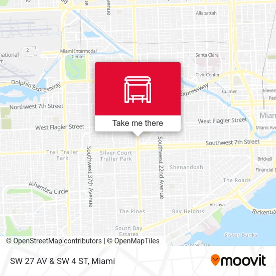Mapa de SW 27 AV & SW 4 ST