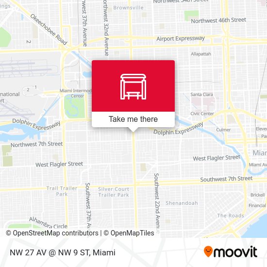 Mapa de NW 27 AV @ NW 9 ST