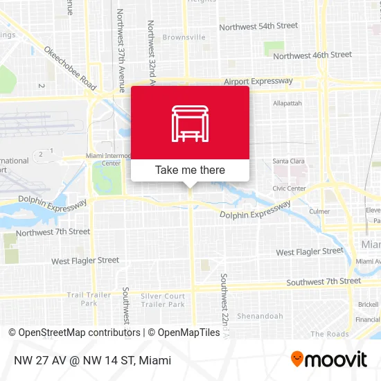 Mapa de NW 27 AV @ NW 14 ST