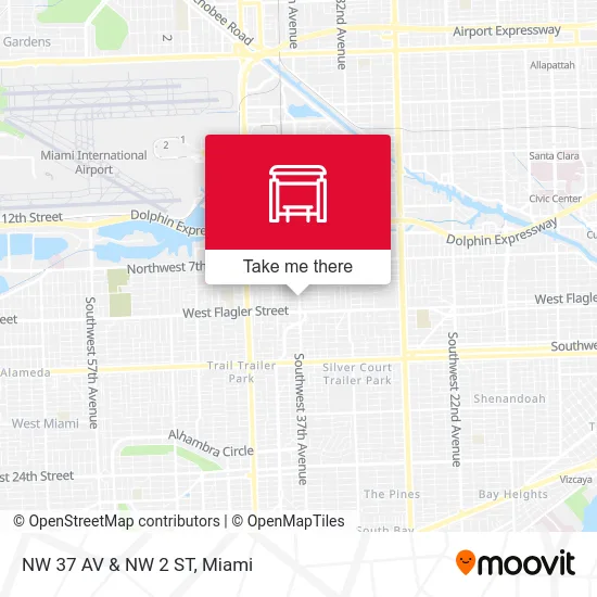 Mapa de NW 37 AV & NW 2 ST