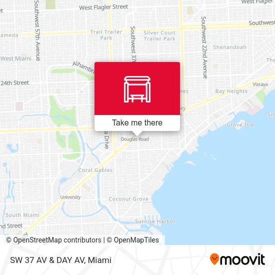 SW 37 AV & DAY AV map