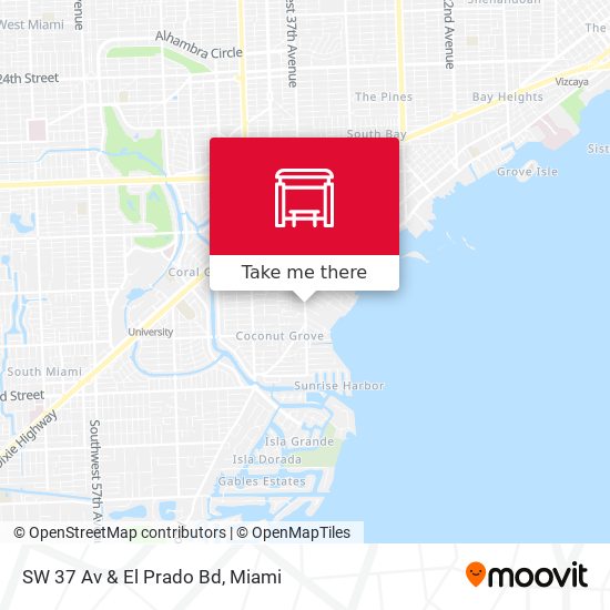 SW 37 Av & El Prado Bd map