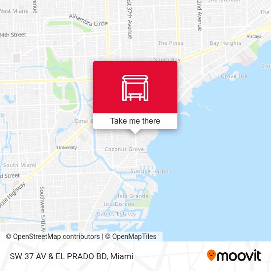 SW 37 AV & EL PRADO BD map