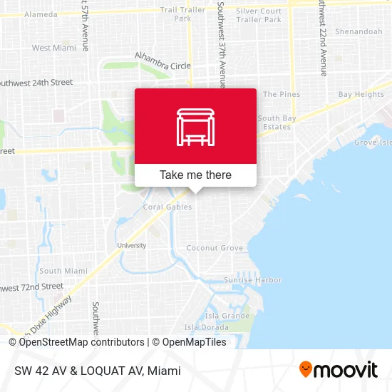 SW 42 AV & LOQUAT AV map