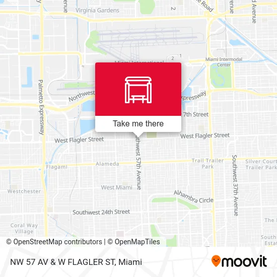 Mapa de NW 57 AV & W FLAGLER ST