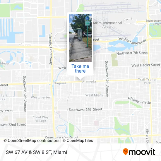 Mapa de SW 67 AV & SW 8 ST