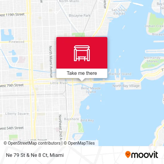 Ne 79 St & Ne 8 Ct map