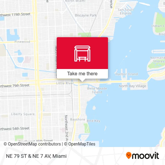 NE 79 ST & NE 7 AV map