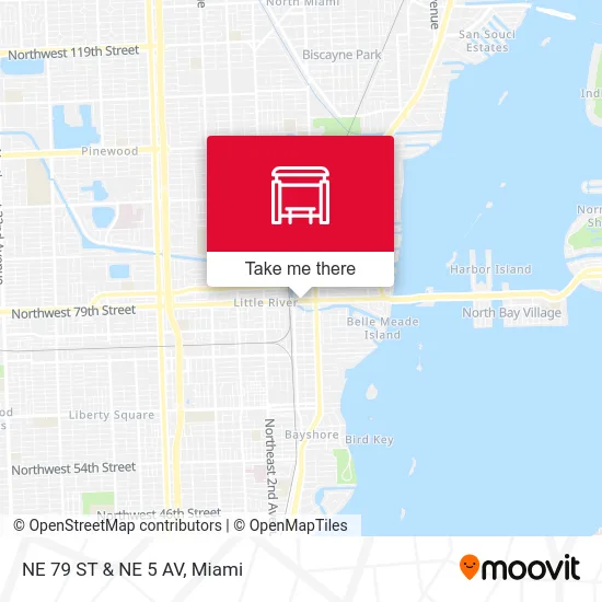 NE 79 ST & NE 5 AV map