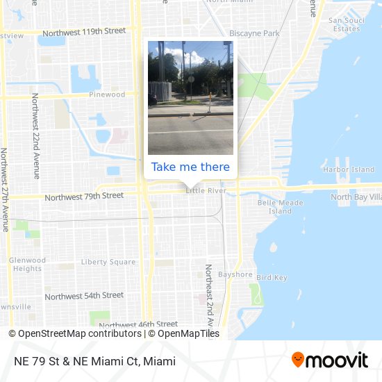 Mapa de NE 79 St & NE Miami Ct