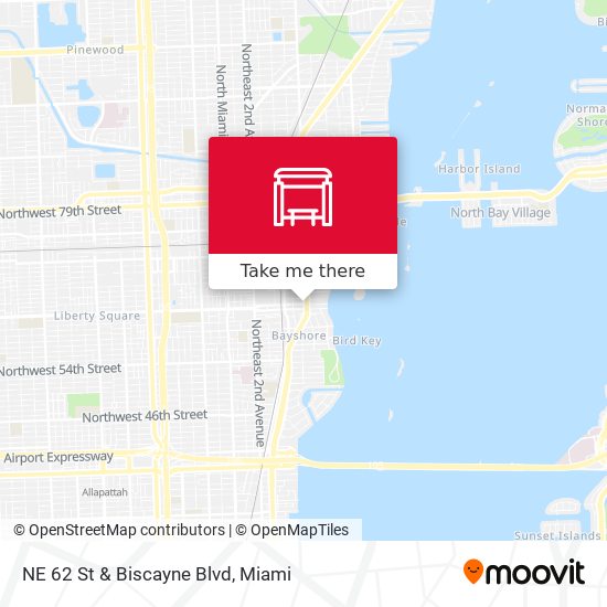 NE 62 St & Biscayne Blvd map