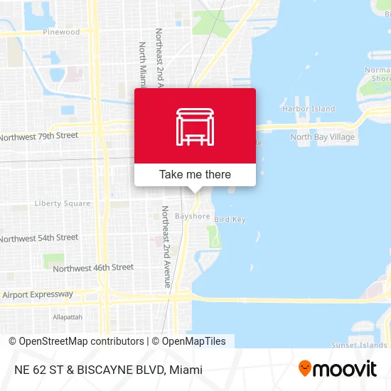 NE 62 ST & BISCAYNE BLVD map