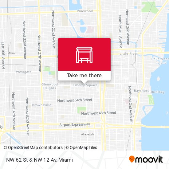 Mapa de NW 62 St & NW 12 Av