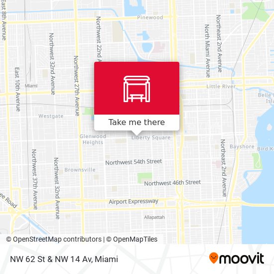 NW 62 St & NW 14 Av map