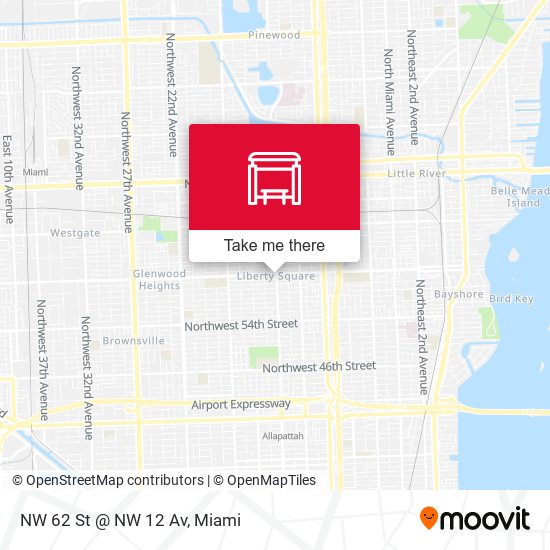 NW 62 St @ NW 12 Av map