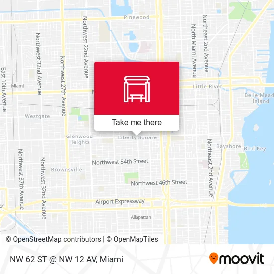 NW 62 ST @ NW 12 AV map