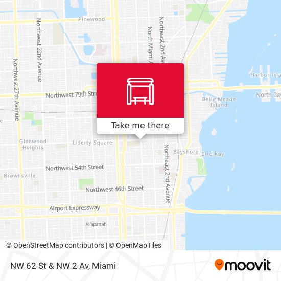 NW 62 St & NW 2 Av map