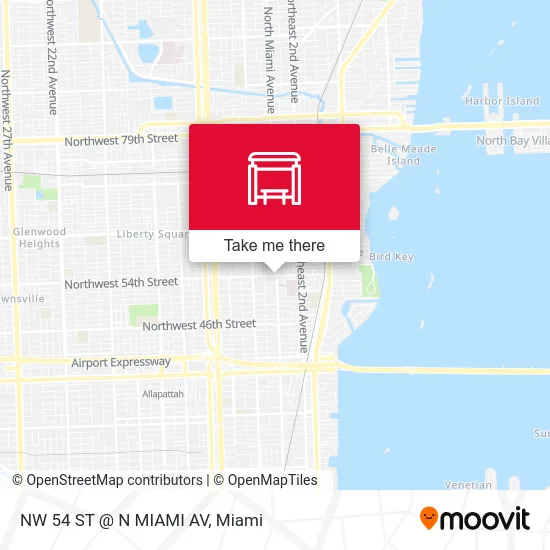 NW 54 ST @ N MIAMI AV map