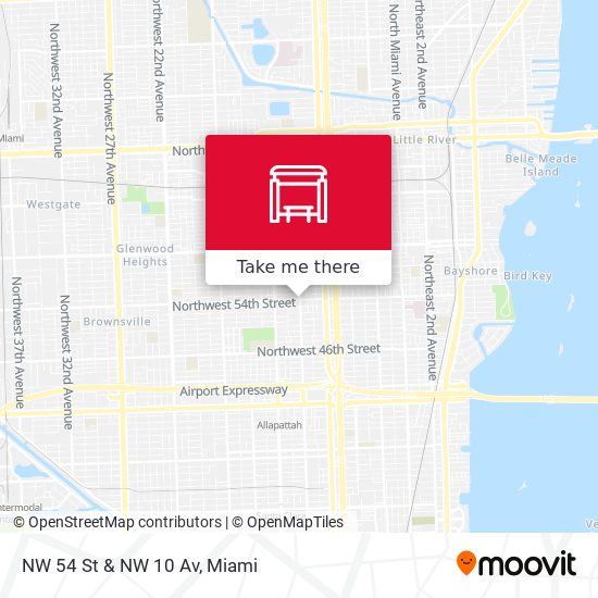 Mapa de NW 54 St & NW 10 Av