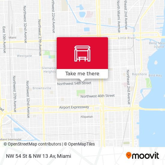 NW 54 St & NW 13 Av map