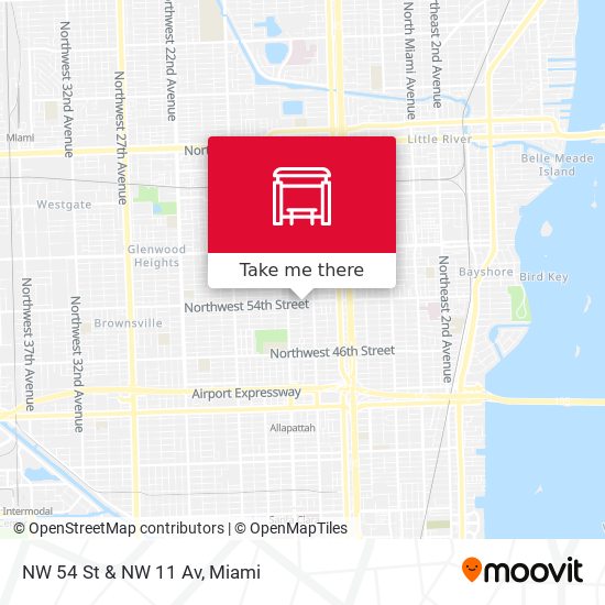 NW 54 St & NW 11 Av map