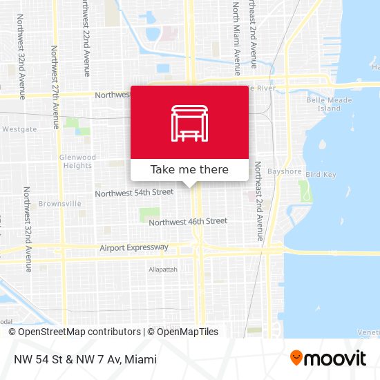 NW 54 St & NW 7 Av map