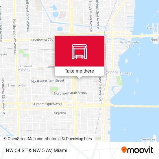 NW 54 ST & NW 5 AV map