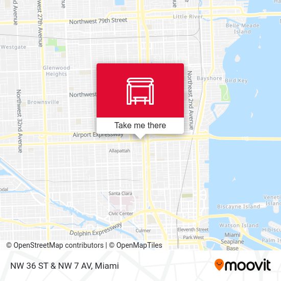 Mapa de NW 36 St & NW 7 Av