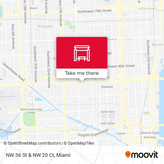 Mapa de NW 36 St & NW 20 Ct