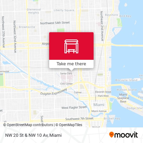 Mapa de NW 20 St & NW 10 Av