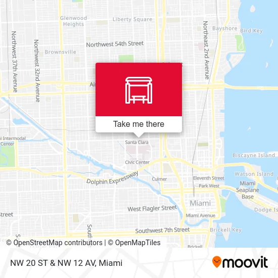 Mapa de NW 20 ST & NW 12 AV