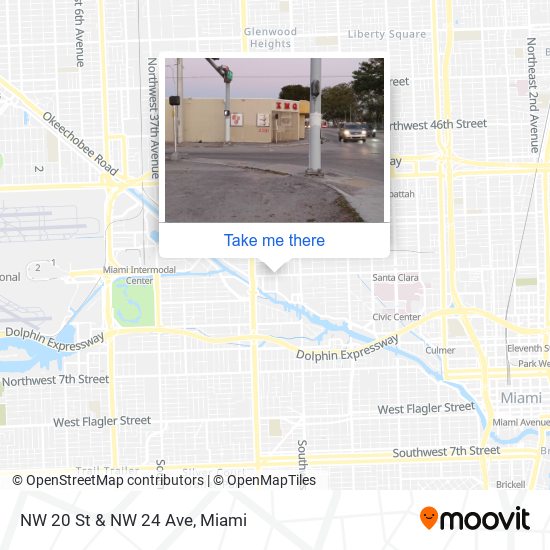 Mapa de NW 20 St & NW 24 Ave