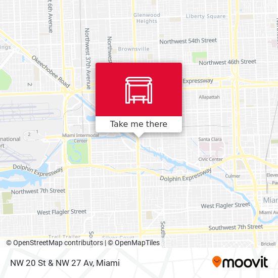 NW 20 St & NW 27 Av map