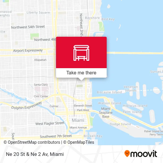 Ne 20 St & Ne 2 Av map