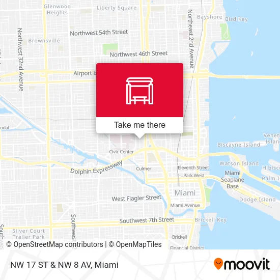 NW 17 ST & NW 8 AV map