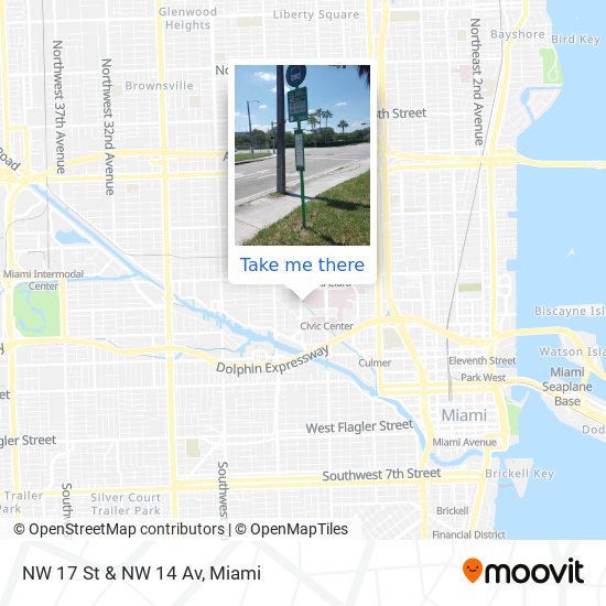 NW 17 St & NW 14 Av map