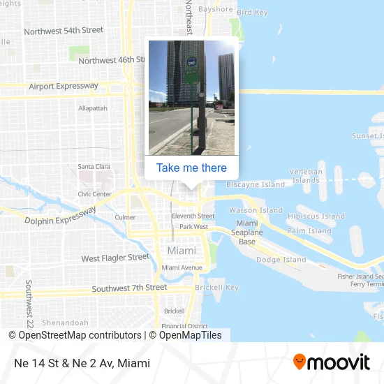 Ne 14 St & Ne 2 Av map