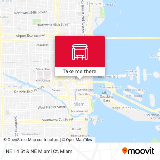 Mapa de NE 14 St & NE Miami Ct