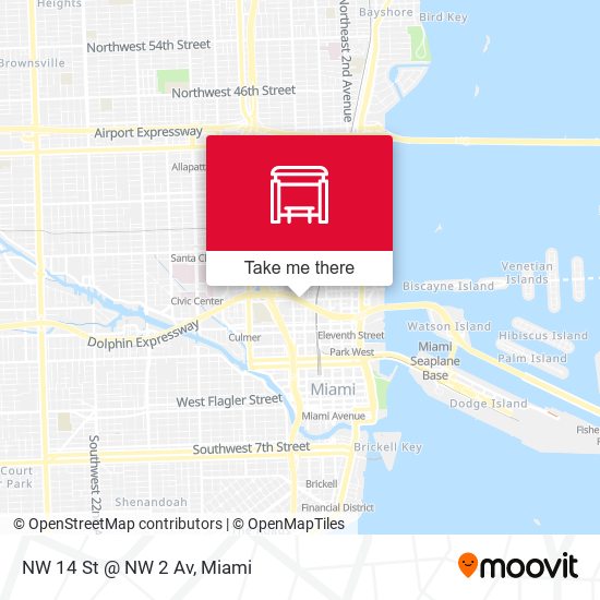 NW 14 St @ NW 2 Av map