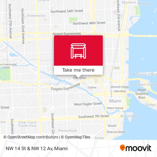 NW 14 St & NW 12 Av map