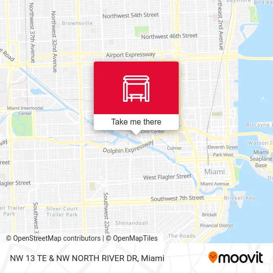 Mapa de NW 13 TE & NW NORTH RIVER DR