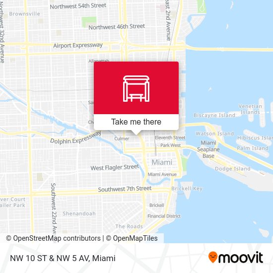 Mapa de NW 10 St & NW 5 Av