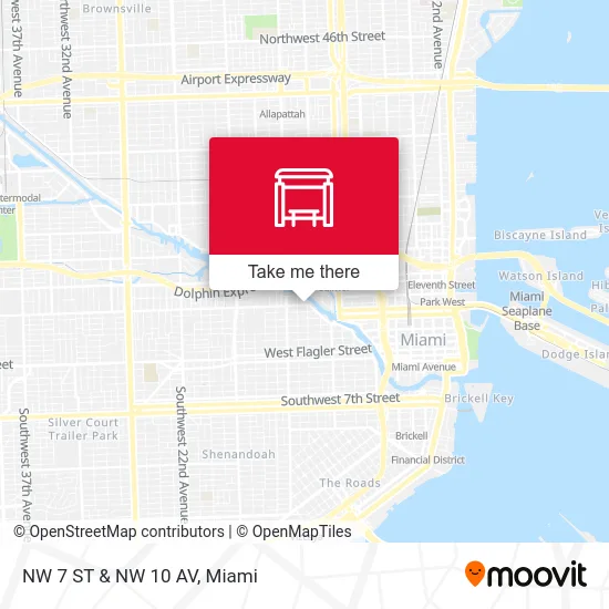 NW 7 ST & NW 10 AV map