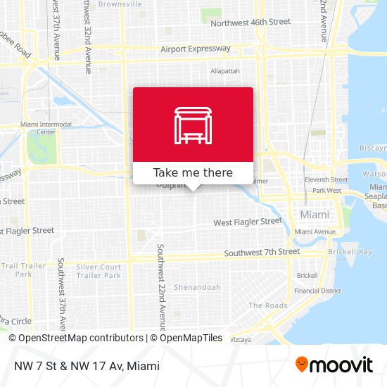 NW 7 St & NW 17 Av map