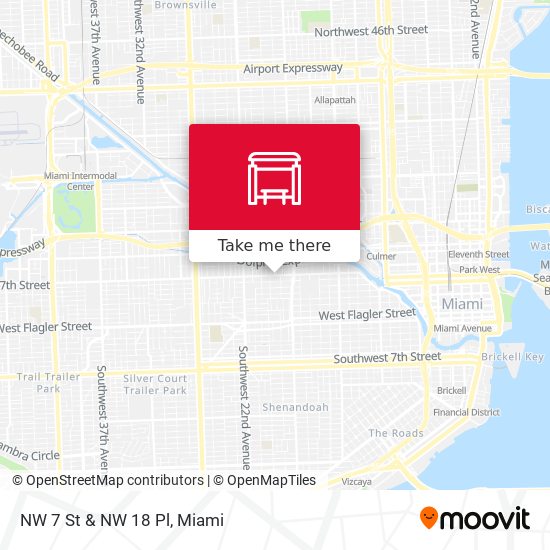 NW 7 ST & NW 18 PL map