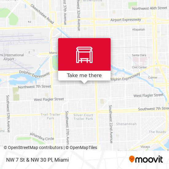NW 7 St & NW 30 Pl map